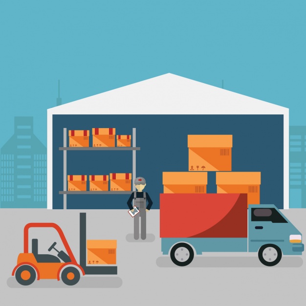 warehouse background design