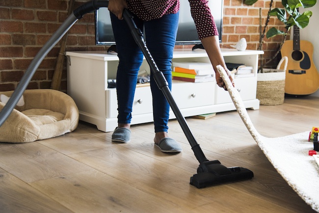 Woman Cleaning House